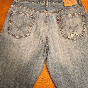 559 Levi’s Destroyed Distressed Men's Jeans Relaxed Straight